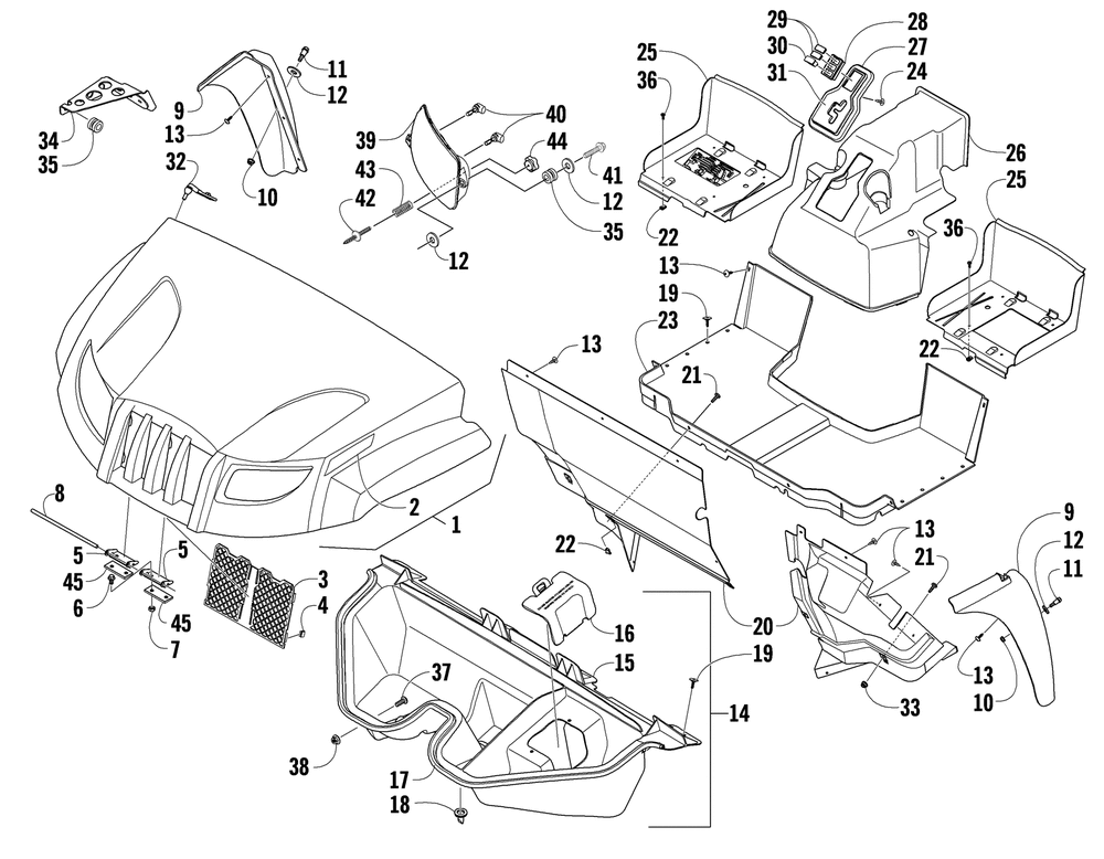 Front body panel assembly