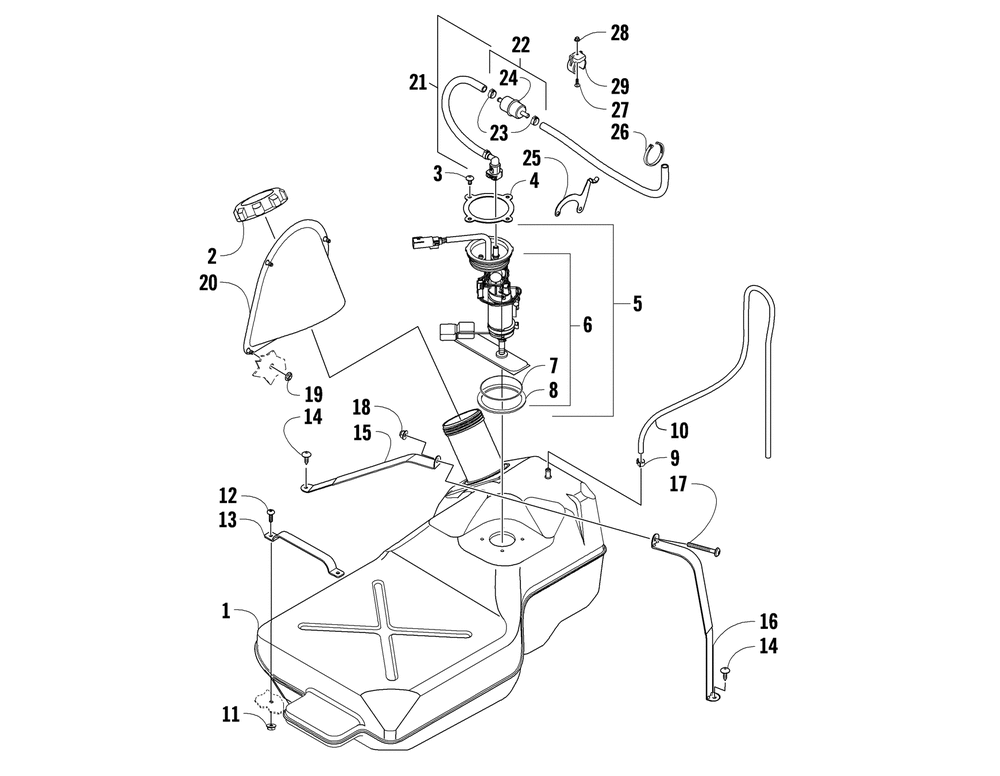 Gas tank assembly