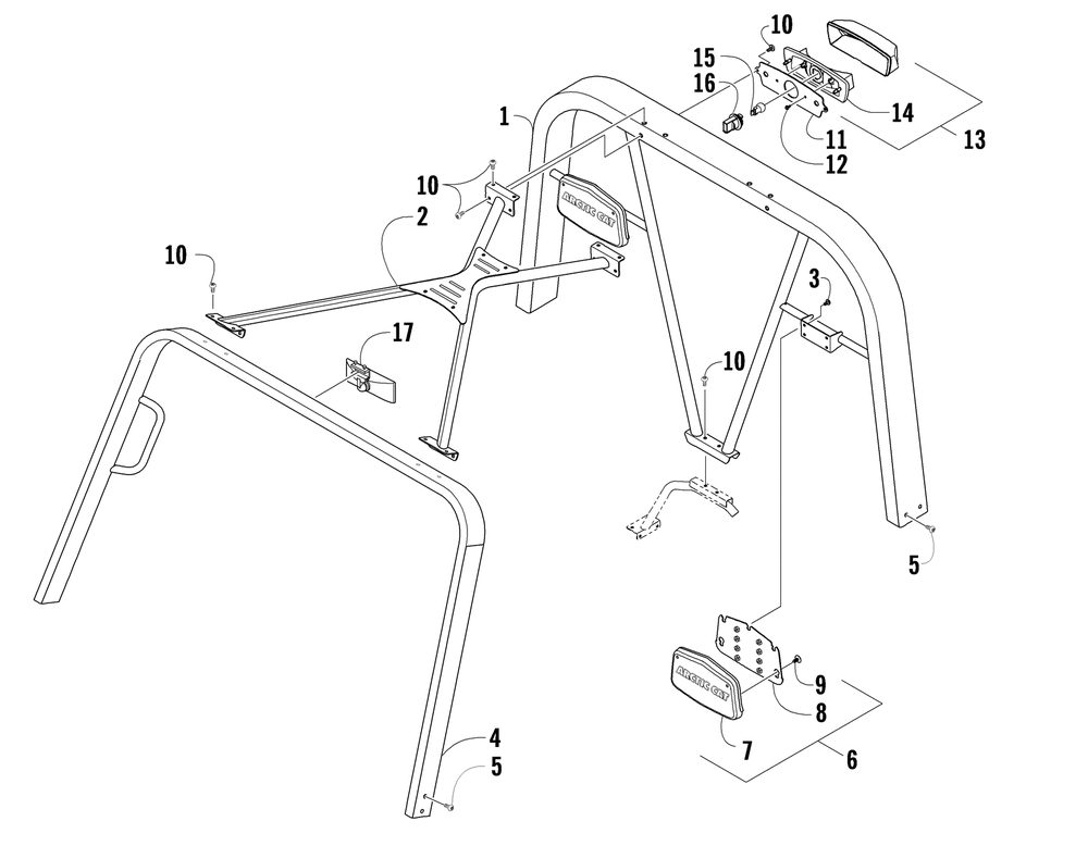 Canopy and taillight assembly