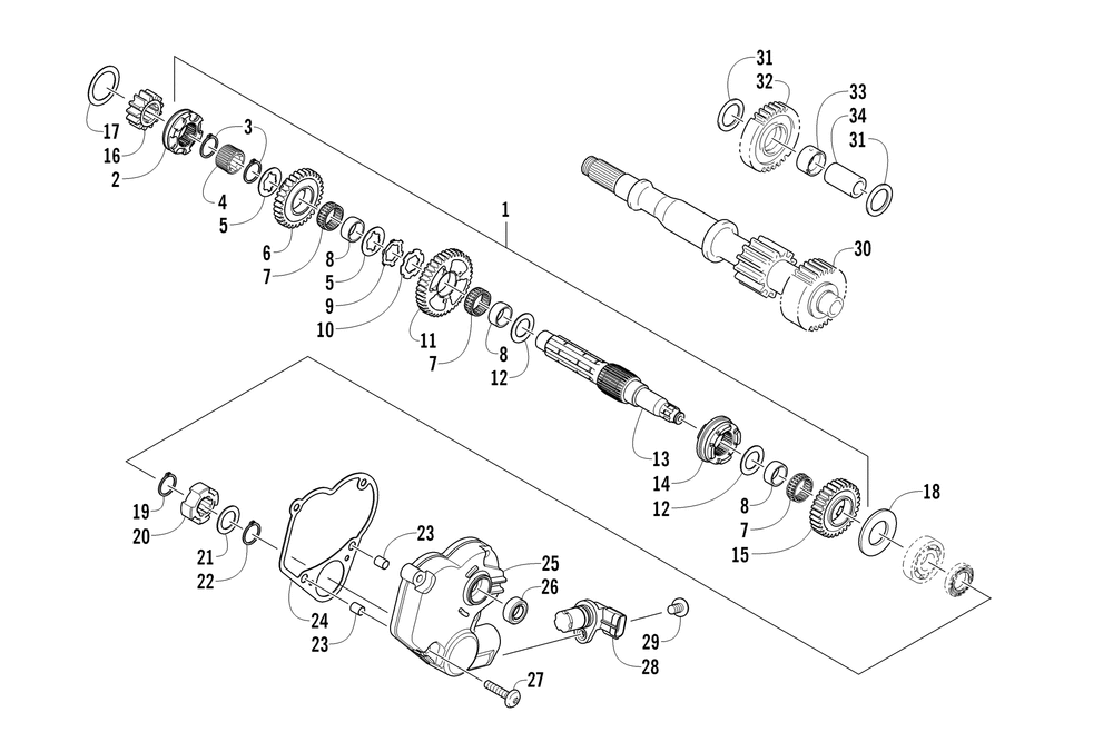 Secondary transmission assembly