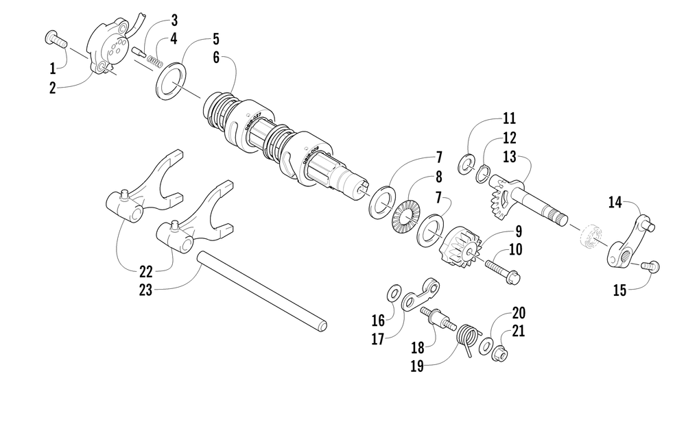 Gear shifting assembly