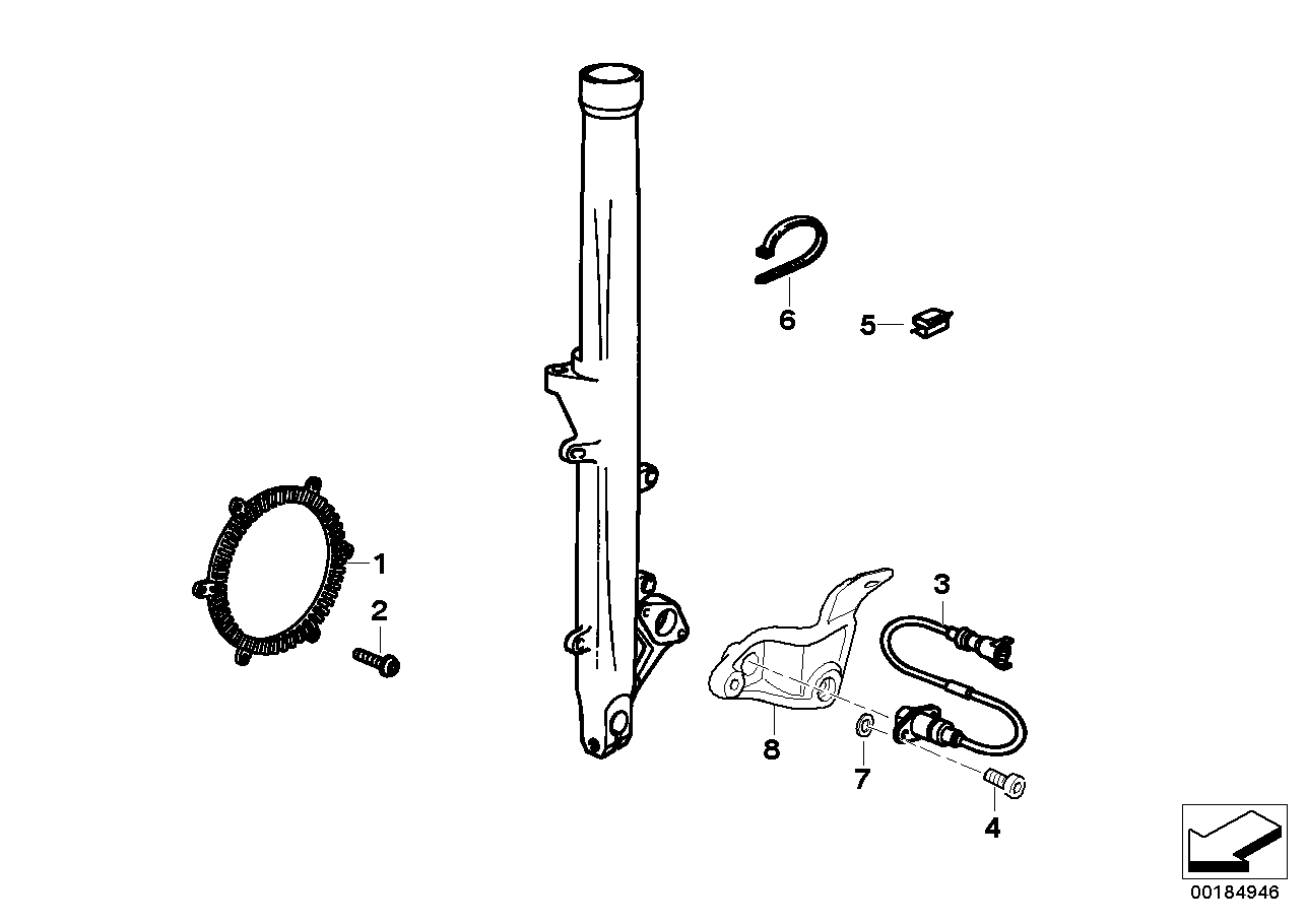 Front-wheel brake sensor