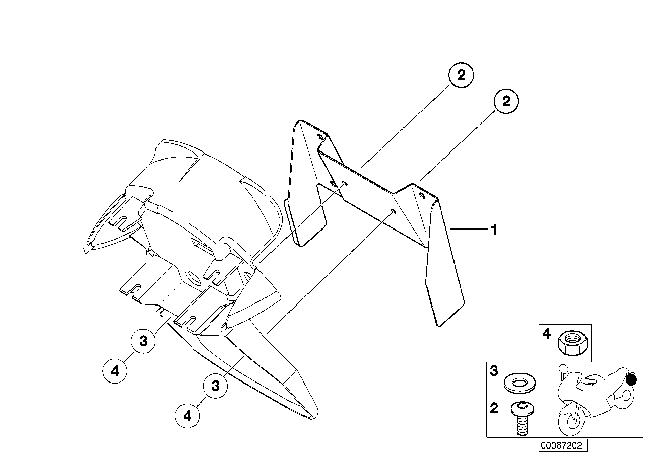 Adapter, licence plate support