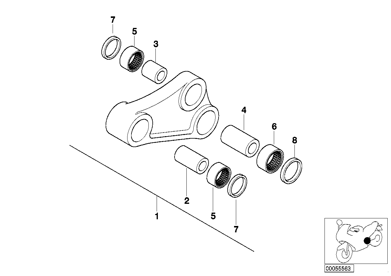 Rear swing arm linkage components