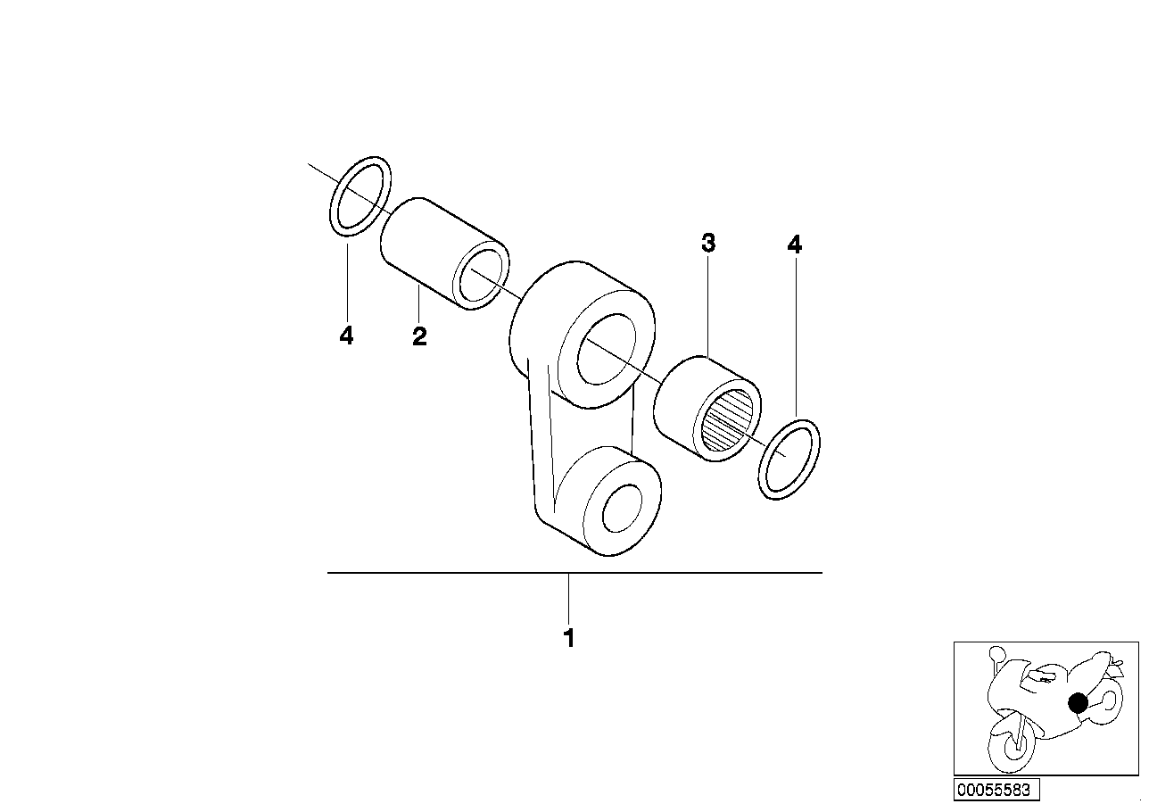 Rear swing arm radius rod