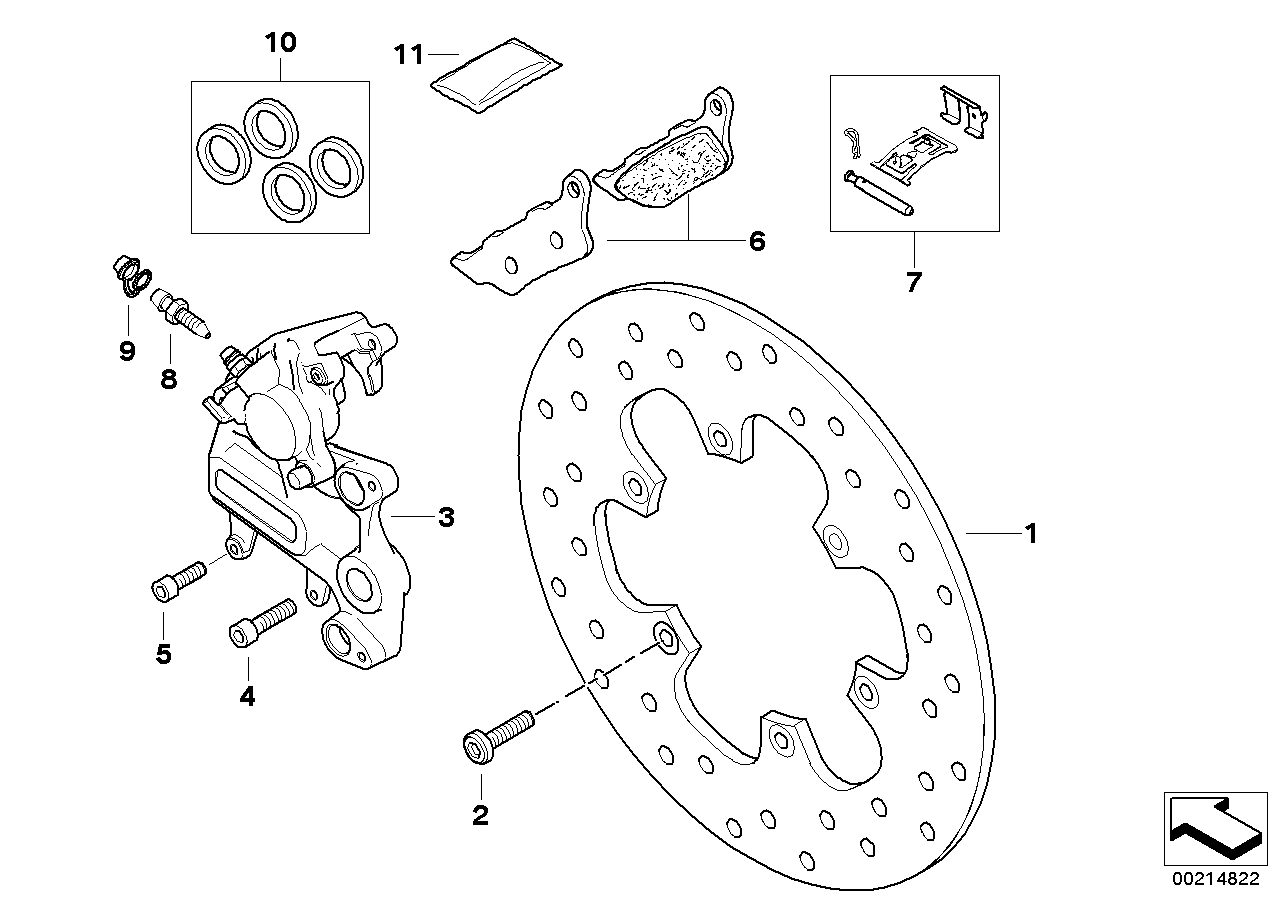 Rear wheel brake