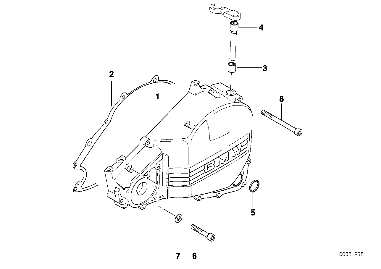 Engine housing cover, left