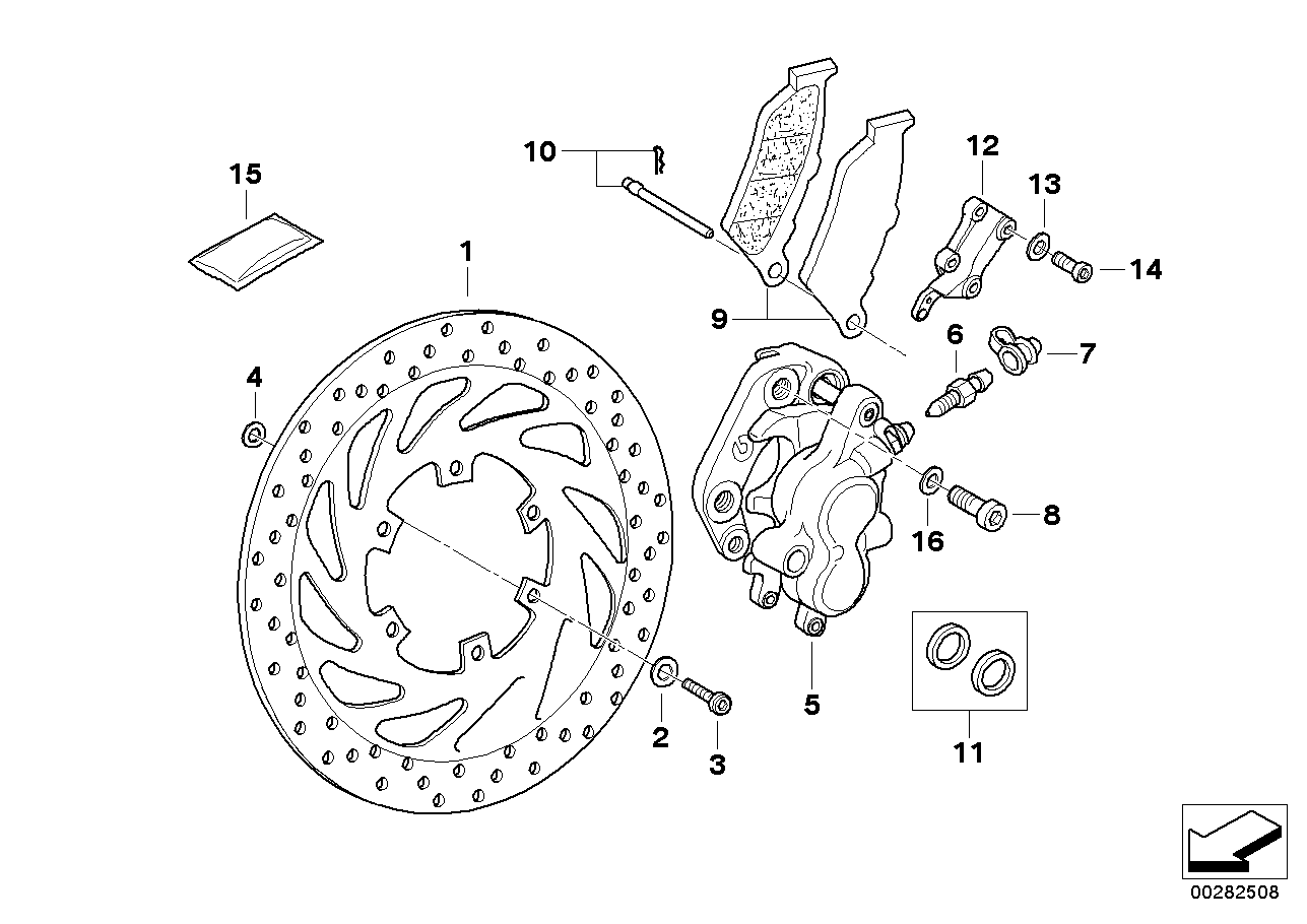 Front wheel brake