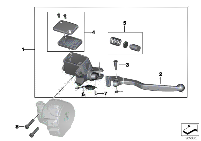 Handbrake lever