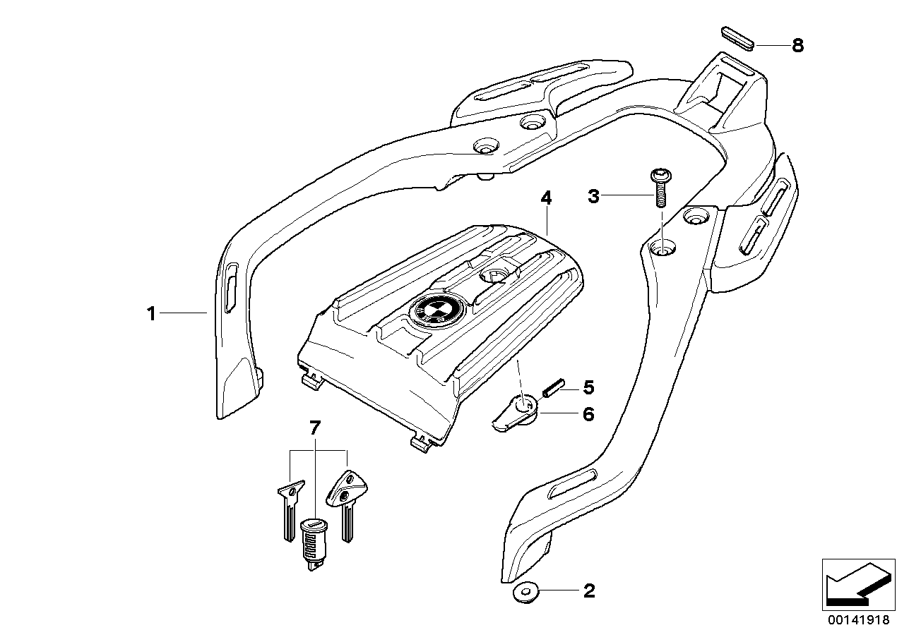 Handle with luggage support