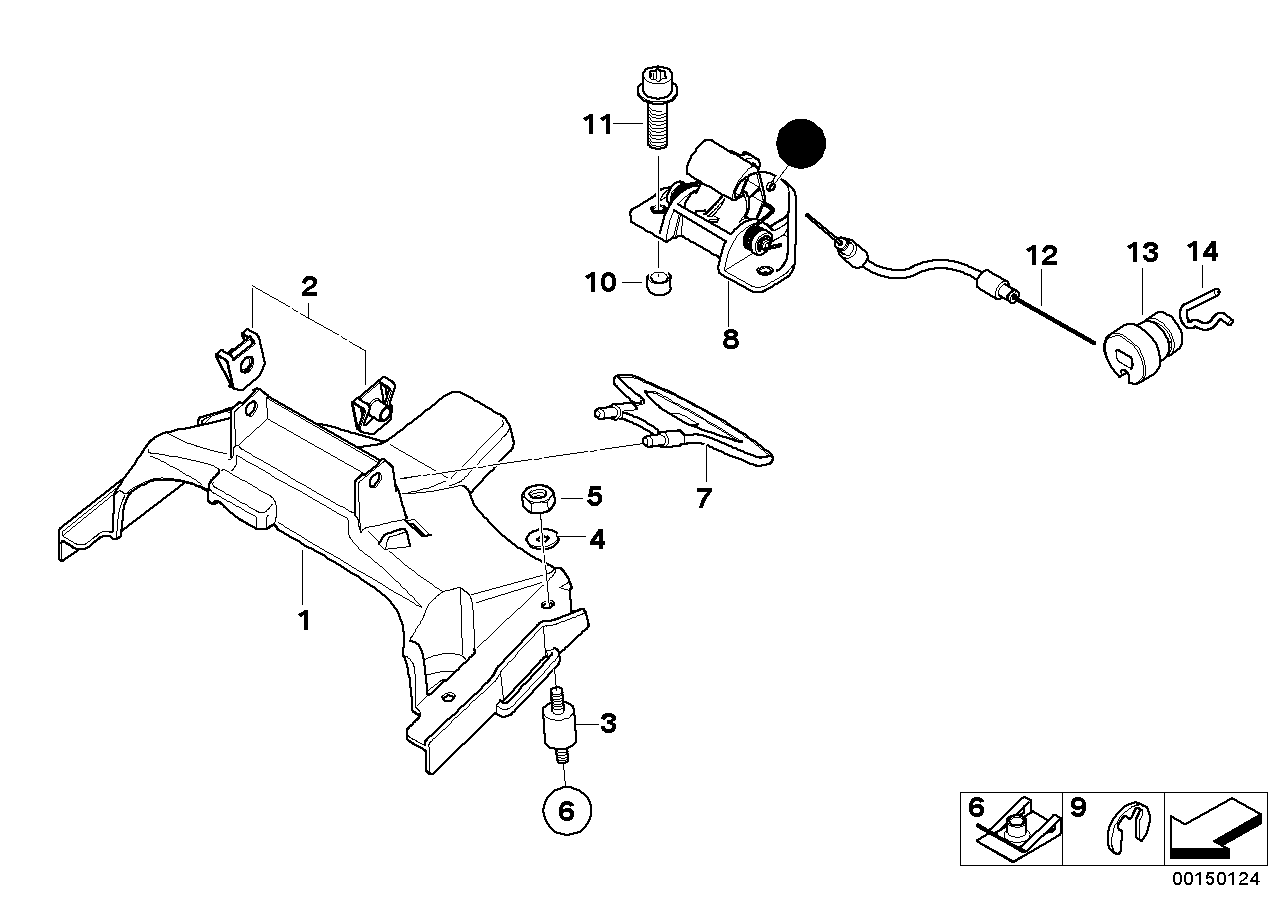 Mounting parts for bench seat