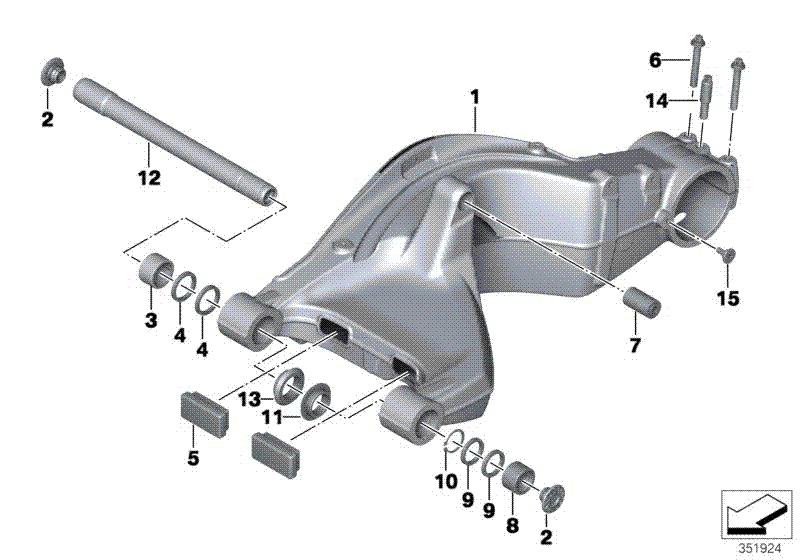 Rear wheel fork