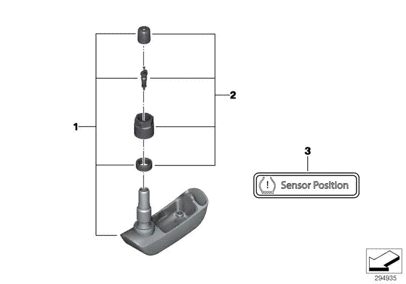 Rdc sensor for front wheel