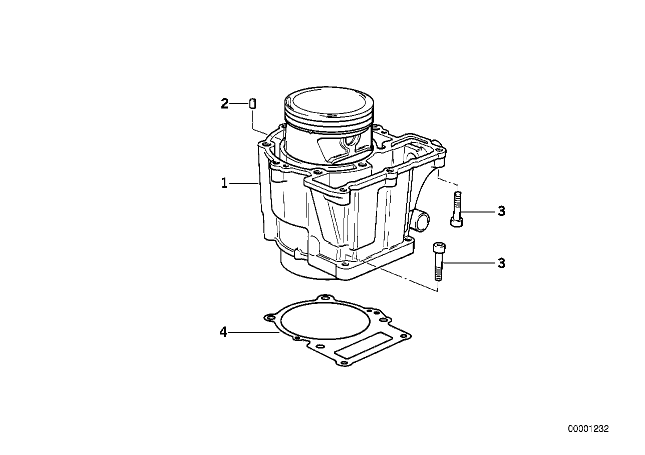 Cylinder with piston