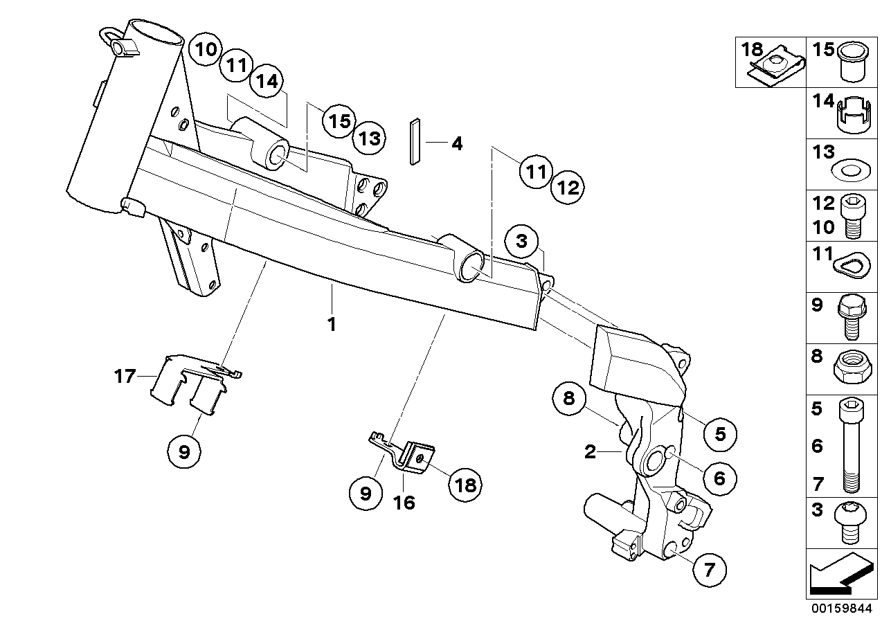 Front frame_mounting parts