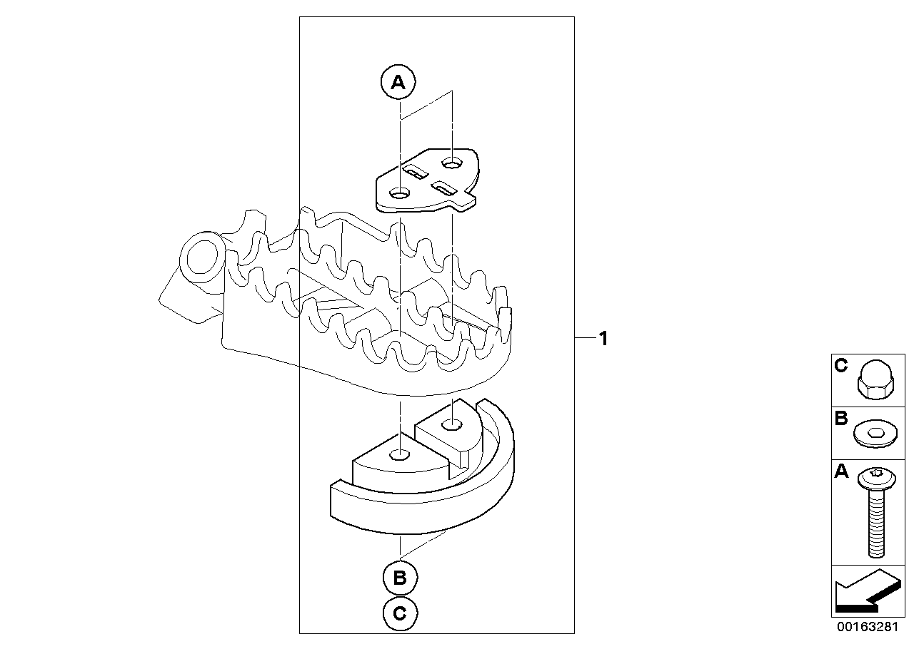 Set of foot support pads