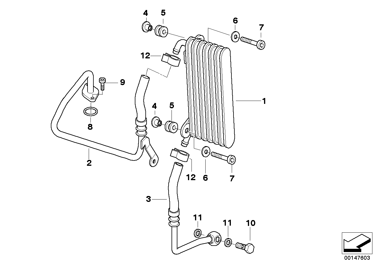 Oil cooler_oil cooling pipe