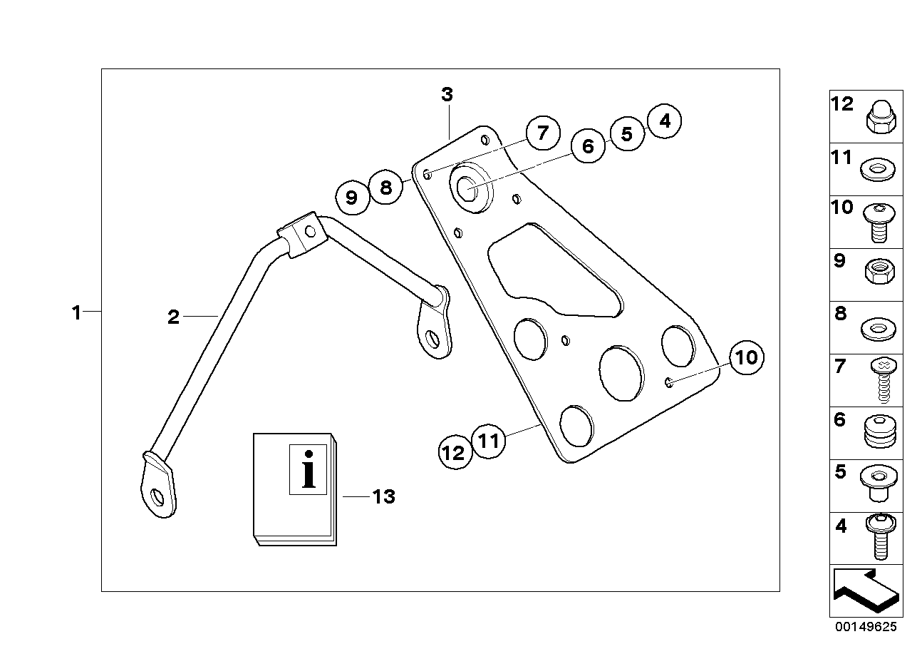 Mounting parts bmw navigator ii_ ii plus