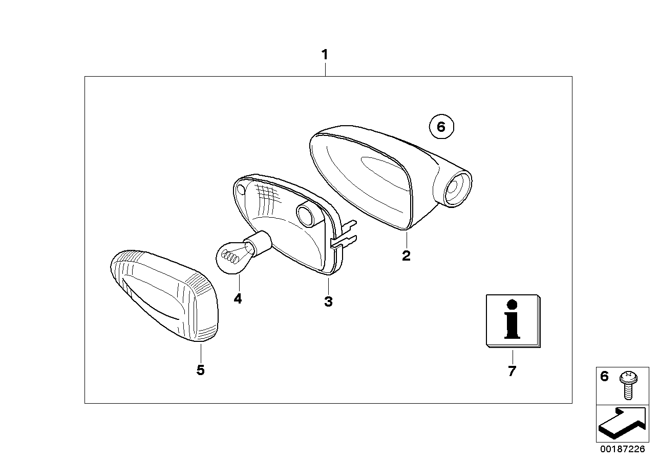 Install.kit turn indicators, white