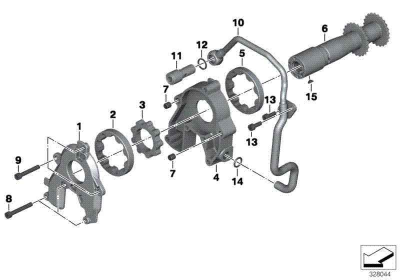 Single parts f oil pump