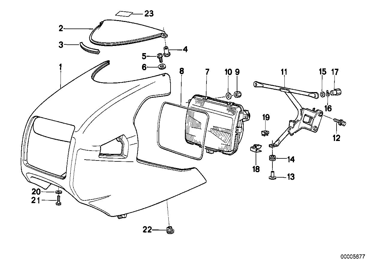 Casing upper part_headlight