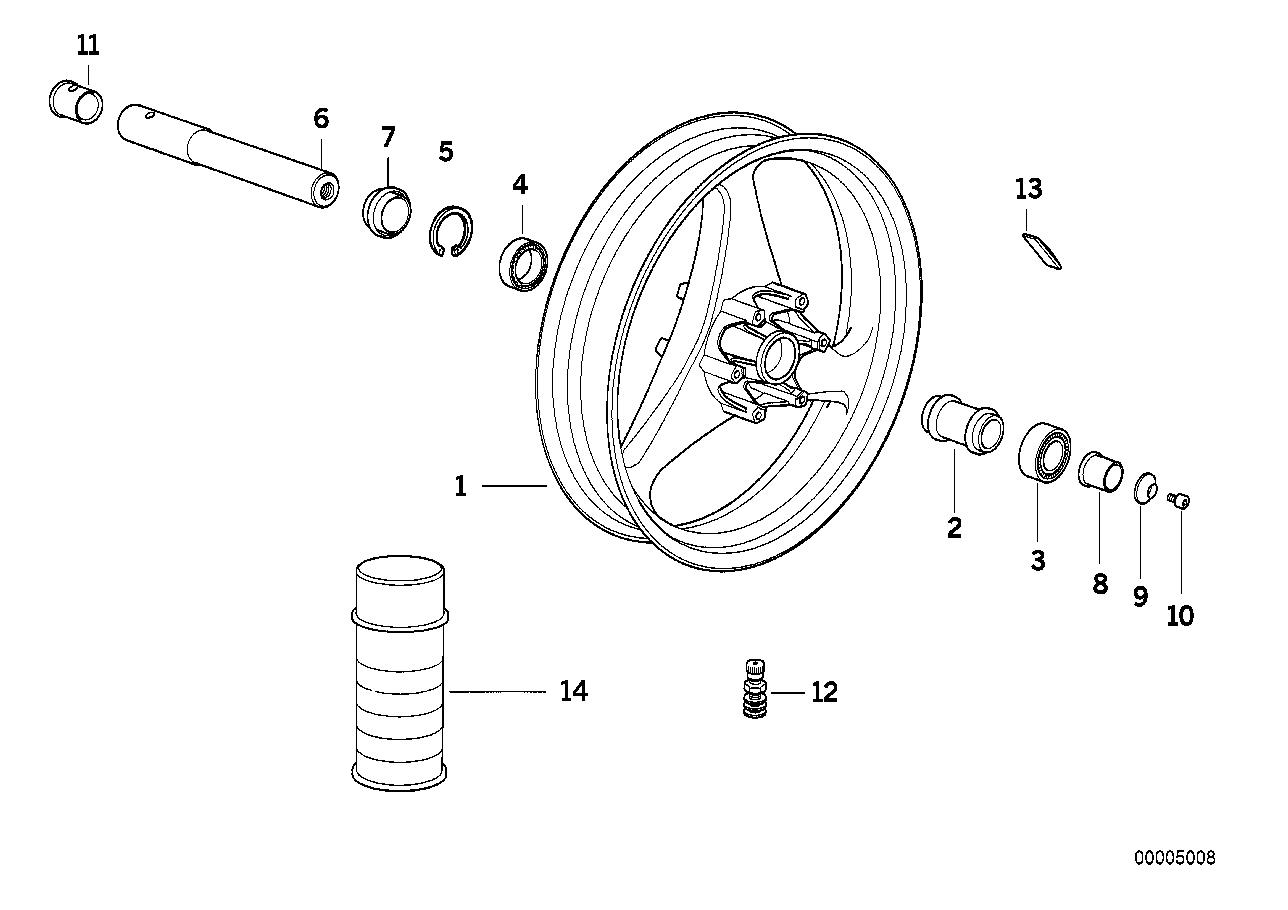 Cast rim, front