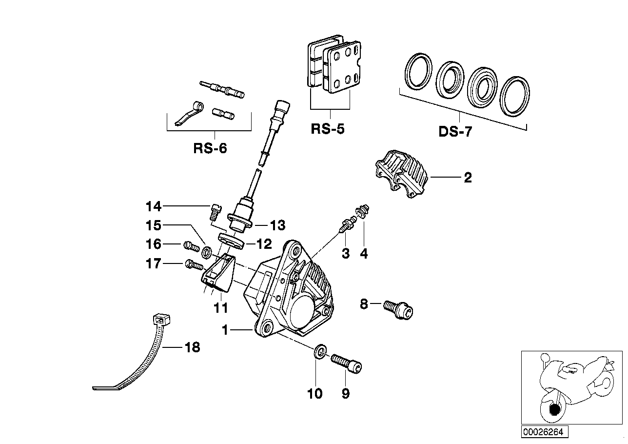 Front wheel brake, abs