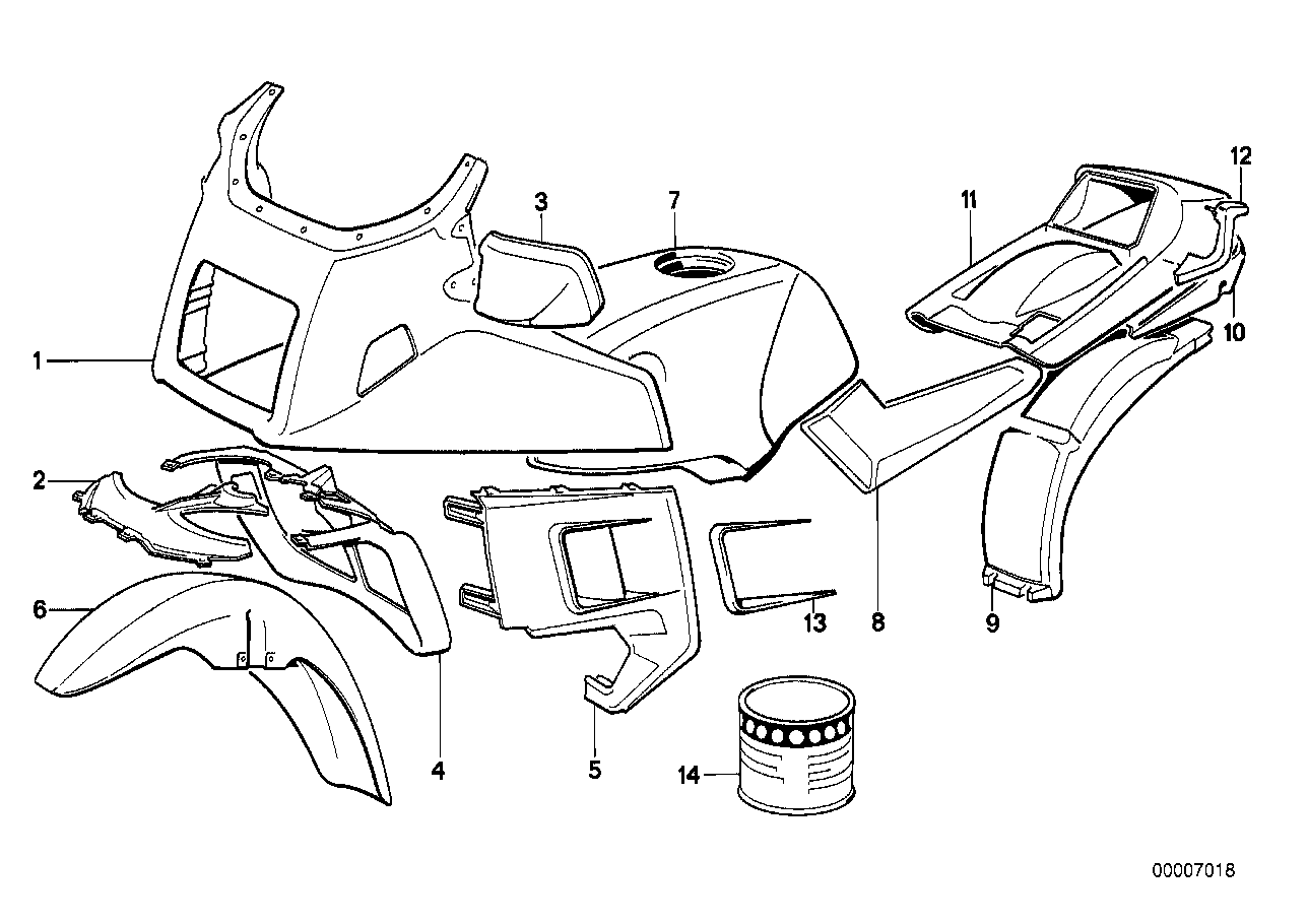 Painted parts 575 rot