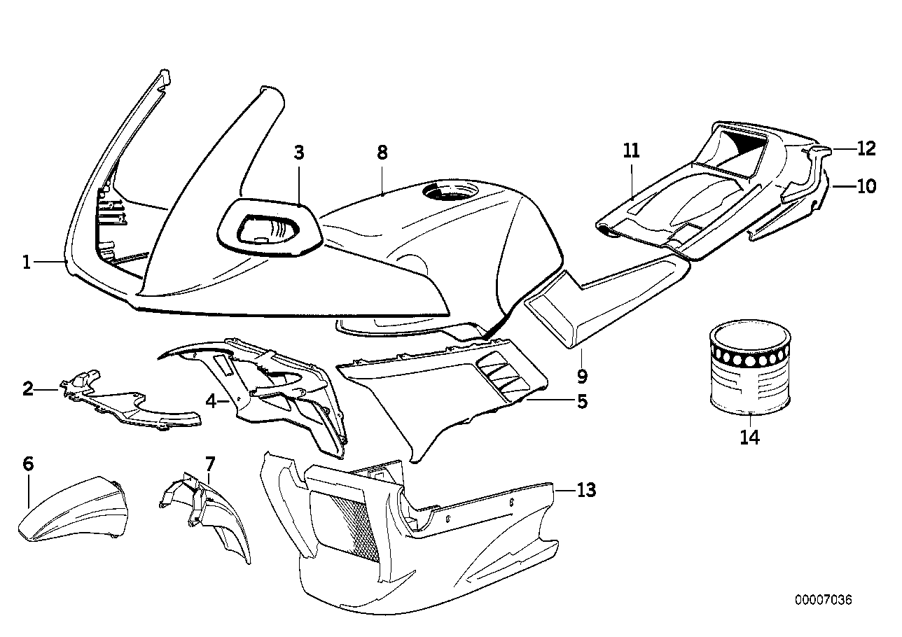 Painted parts 680 koenigsblau