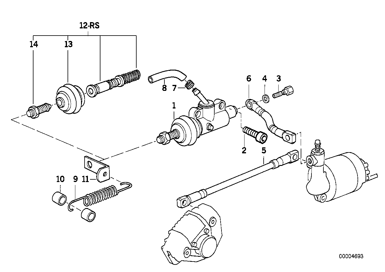 Цилиндр абс. Тормозной цилиндр BMW k1100lt. 34 31 2 310 867 BMW.