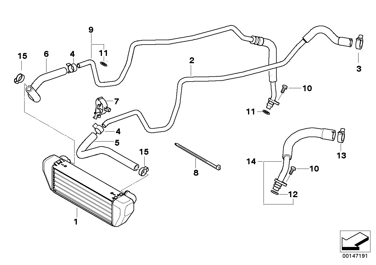 Oil cooler_oil cooling pipe