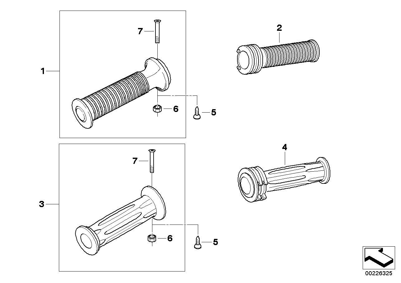 Handlebar grip, heated