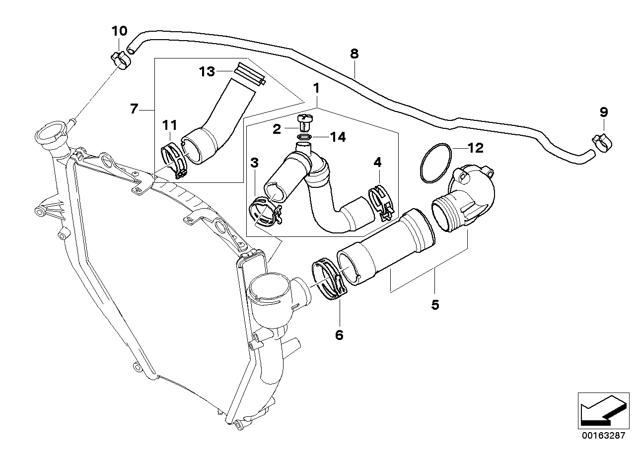 Cooling system - water hoses