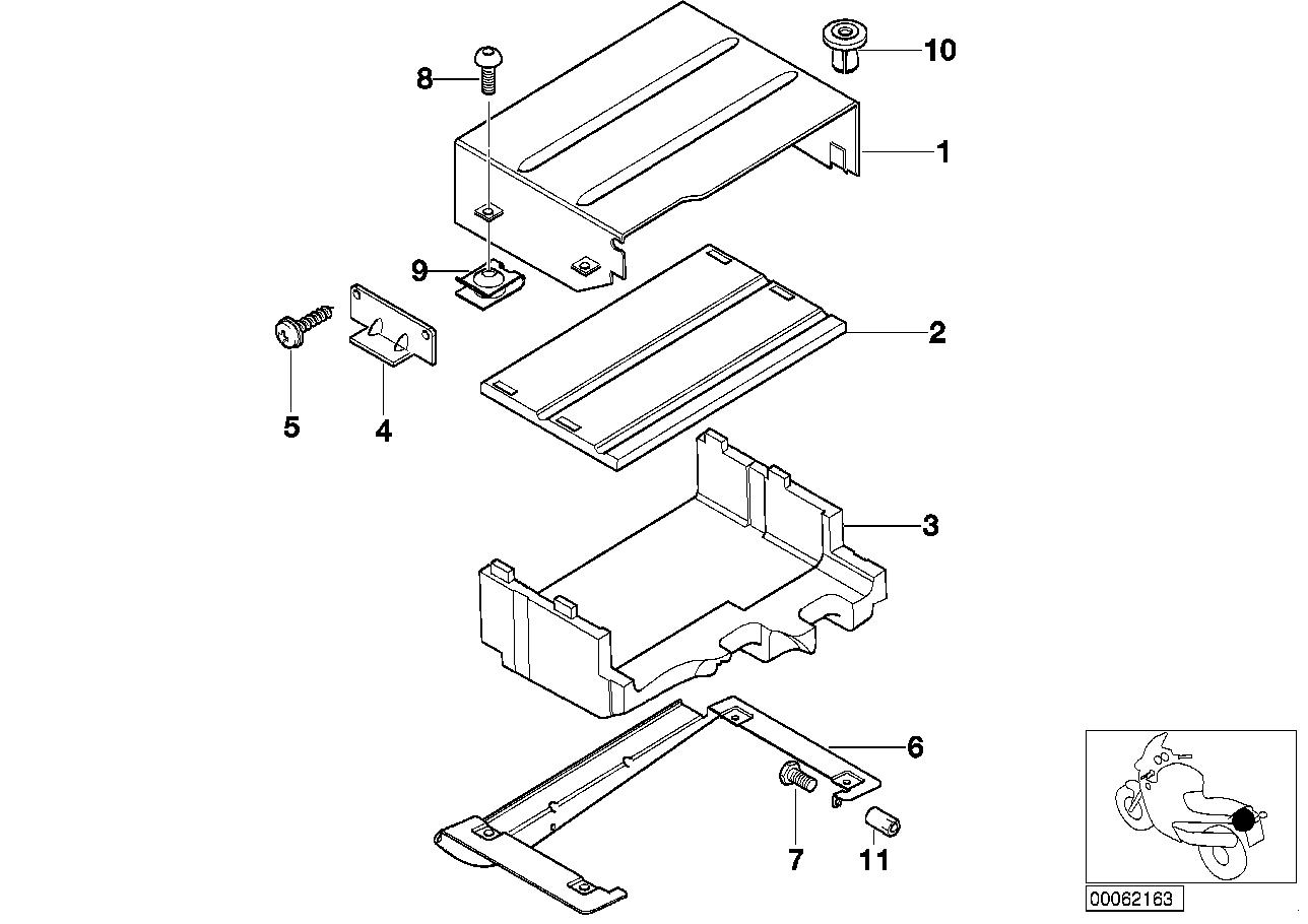 Bracket cd-changer