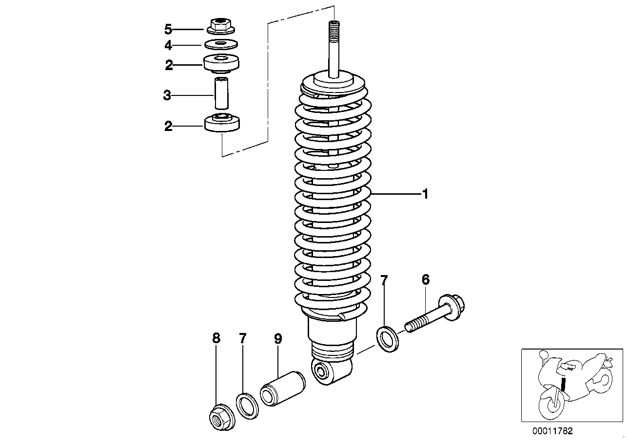 Front spring strut