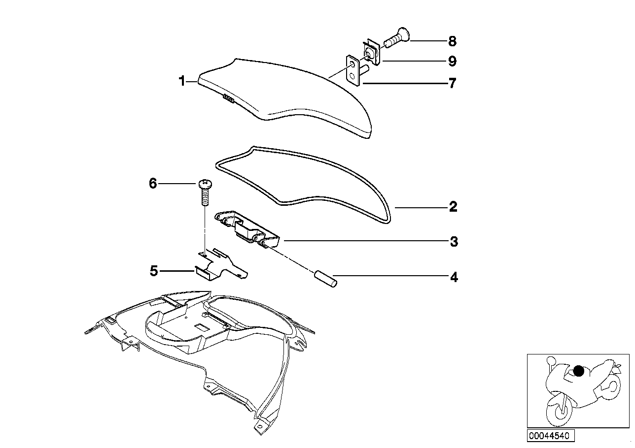 Flap, radio partition, single parts