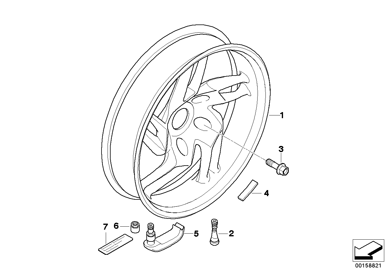 Cast rim, rear