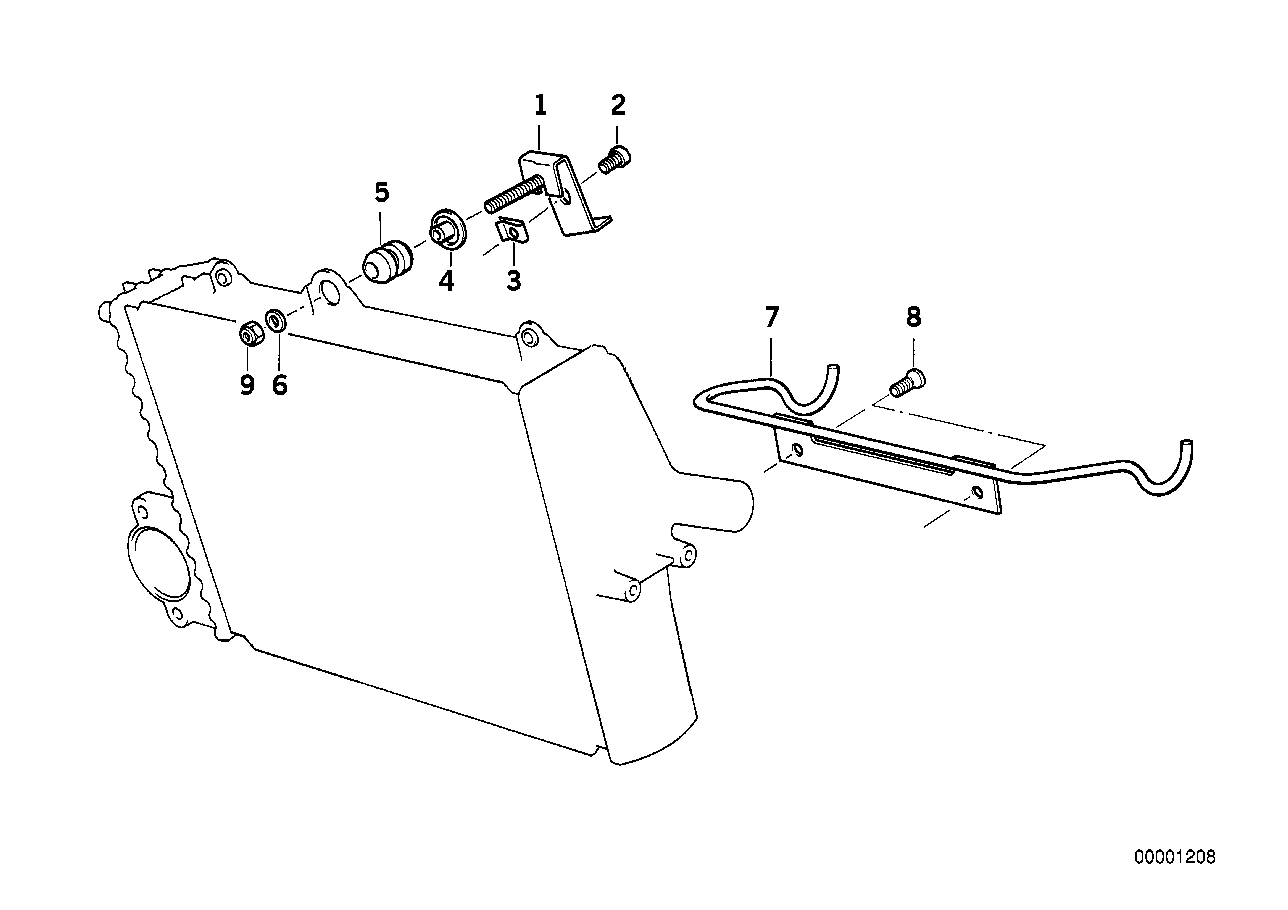 Mounting parts f radiator