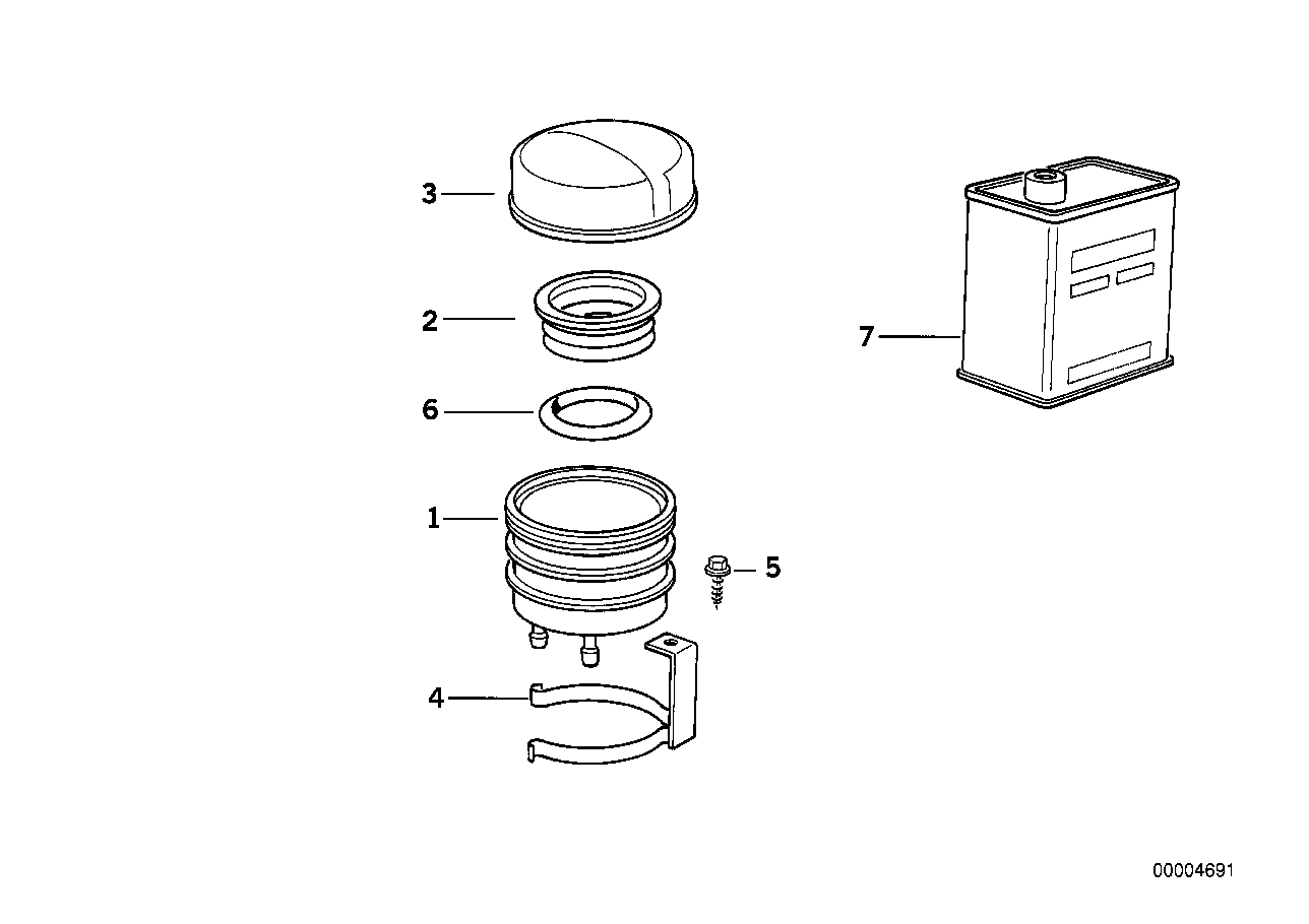 Fluid container rear