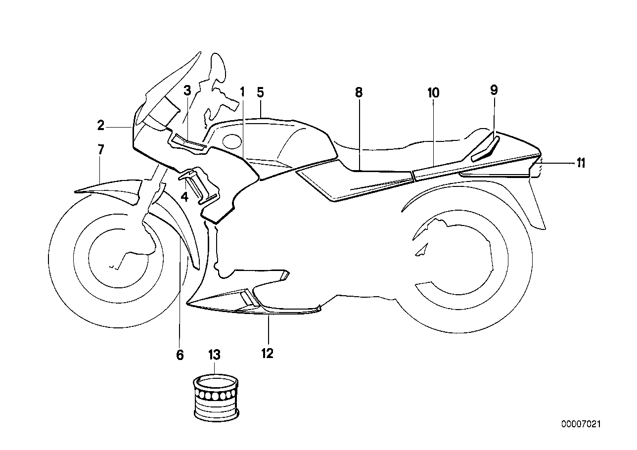 Painted parts 675 rot