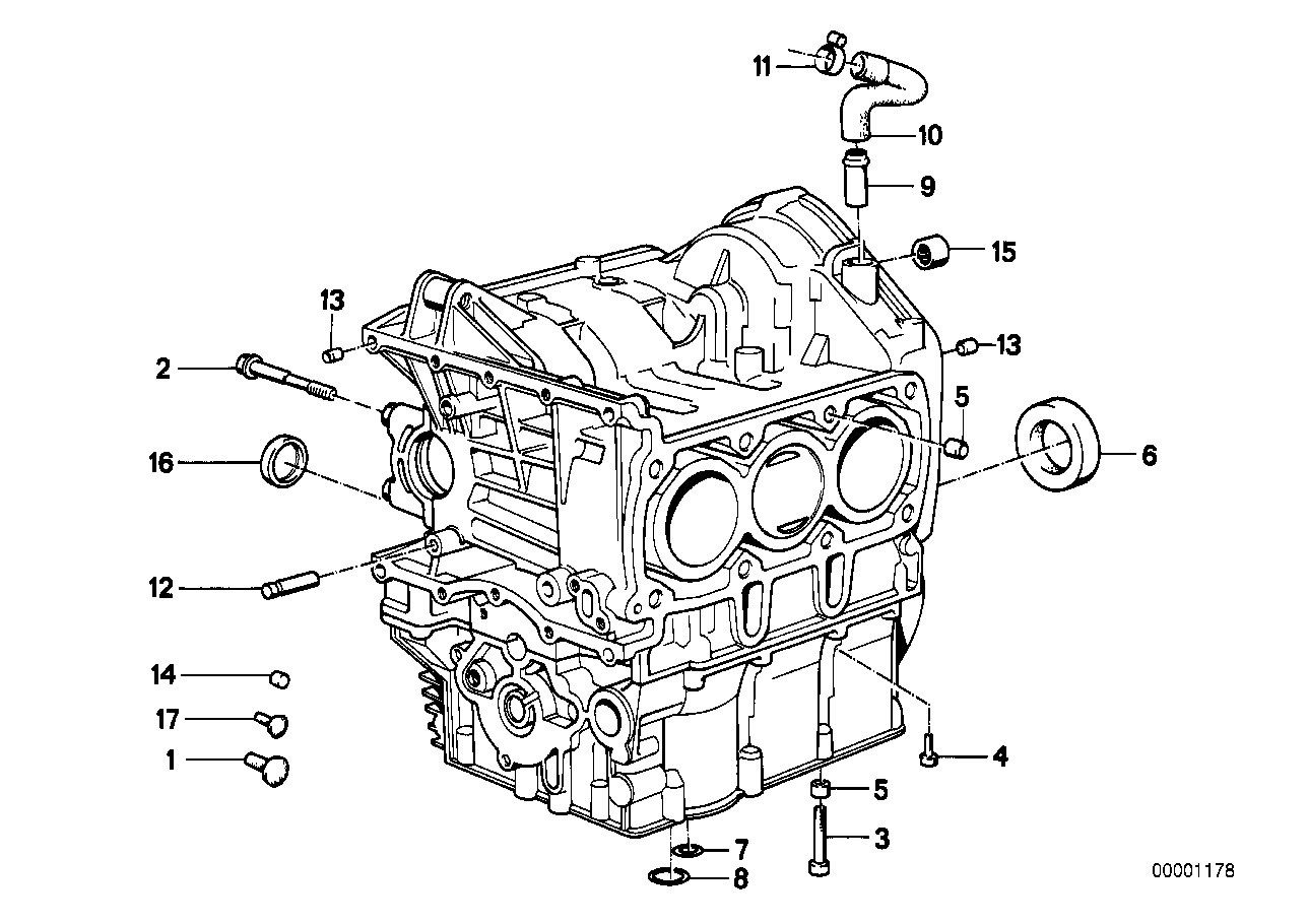 Engine block mounting parts