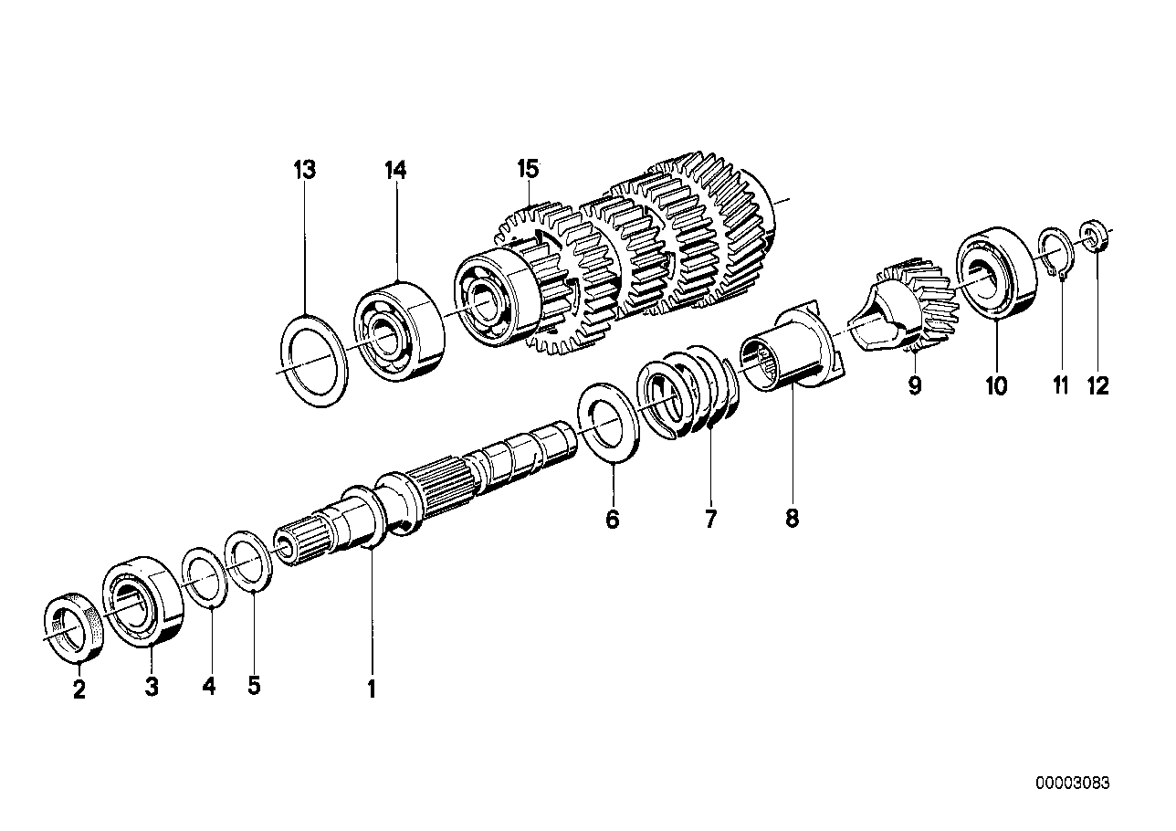 5 speed transmission-drive shaft