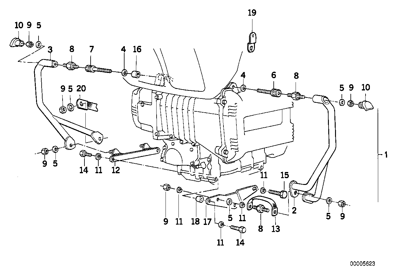 Engine protection bar