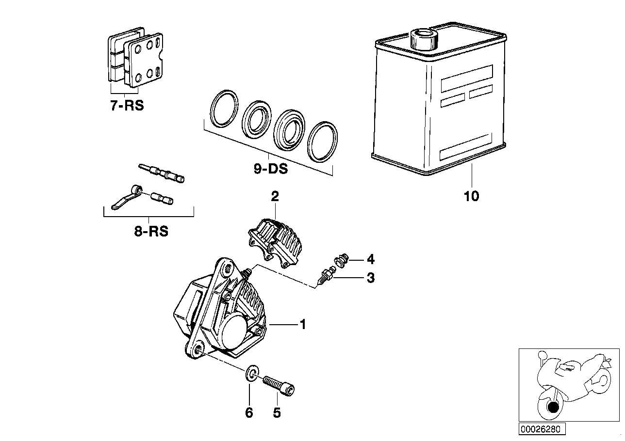 Front wheel brake