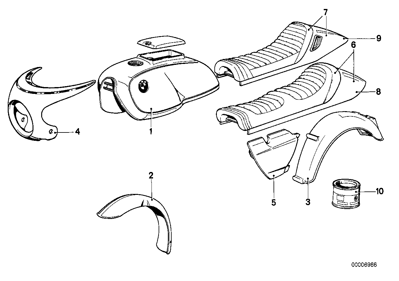 Painted parts 553 dunkelrot