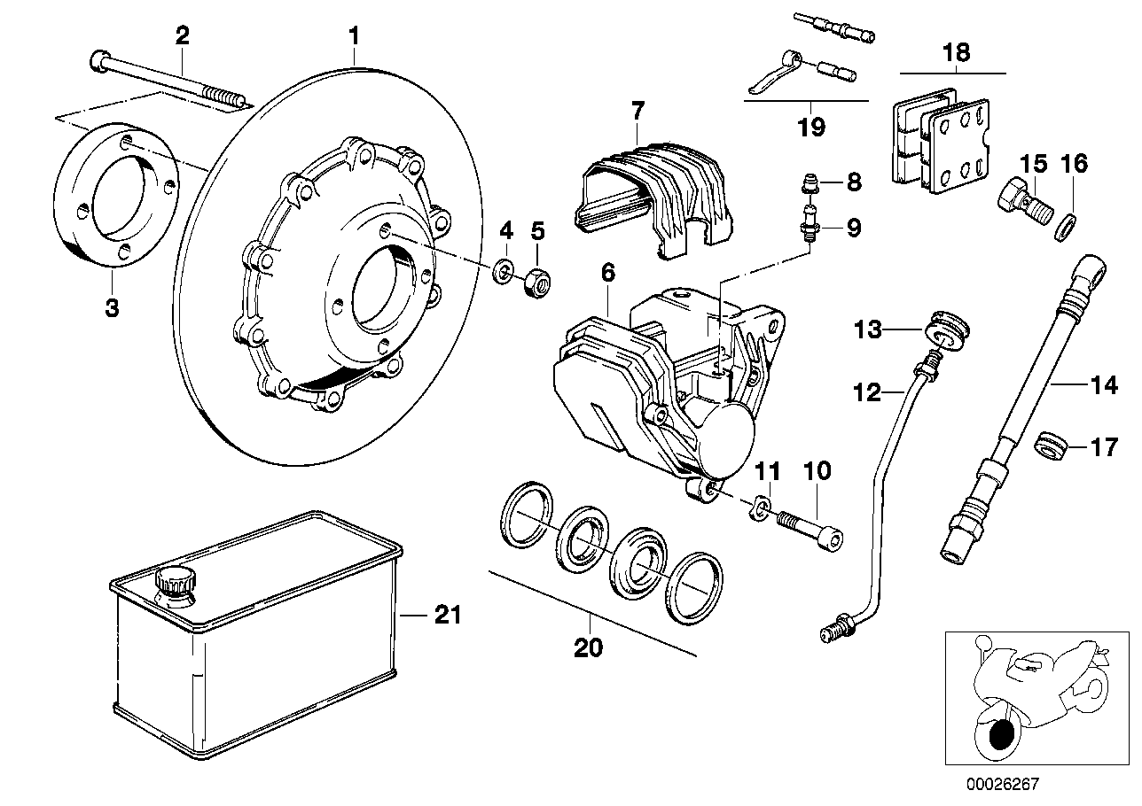 Front wheel brake