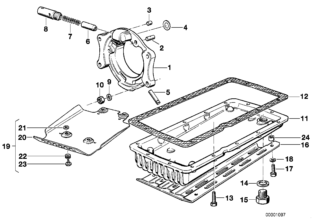 Bearing cover_oil pan_aggregate guard