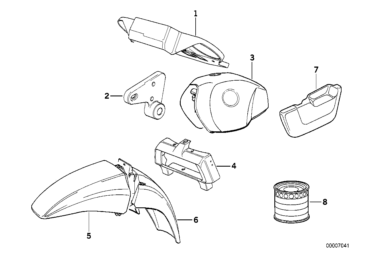 Painted parts 525 tuerkisgruen