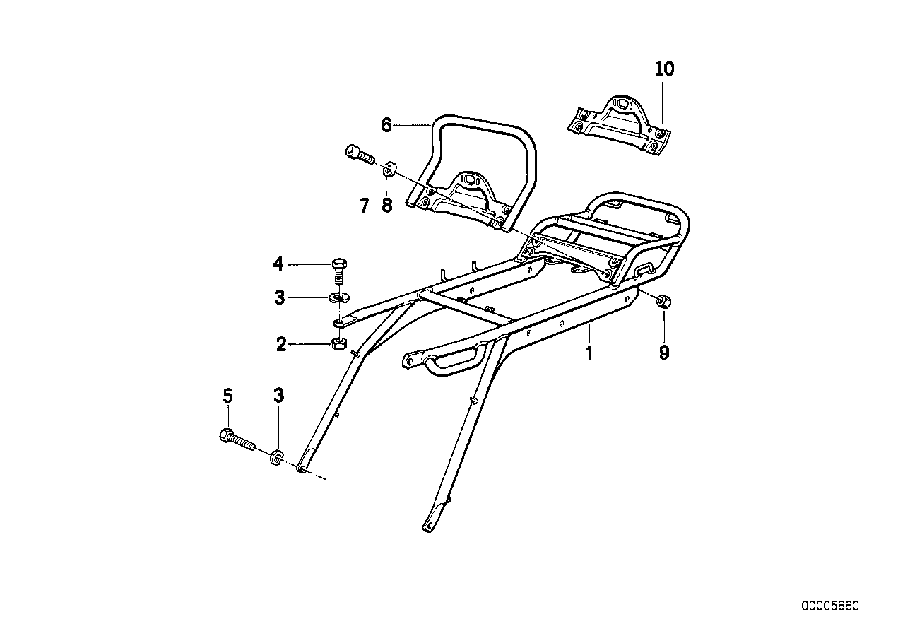 Rear frame