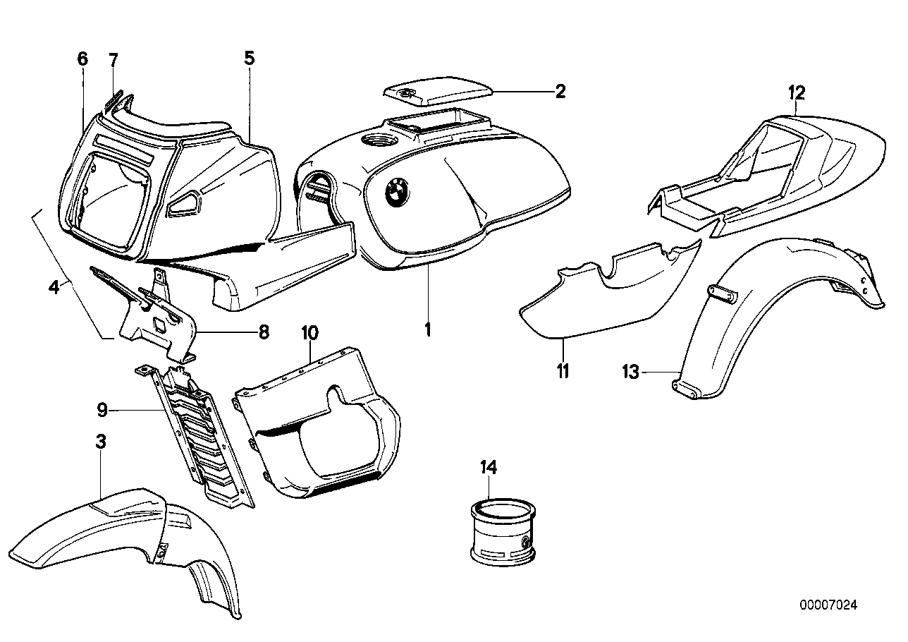 Paint parts. BMW R 100 каталог деталей. Облицовка двигателя 222. BMW r18 каталог запчастей.